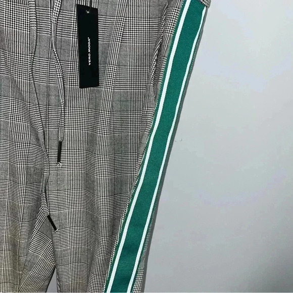 Vero Moda Vmeva Loose  String Check Ribbon Pant - Picture 3 of 5